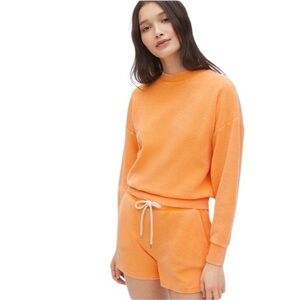 Gap Vintage Soft Cropped Sweatshirt Size S Mango Juice Reverse French Terry Fall